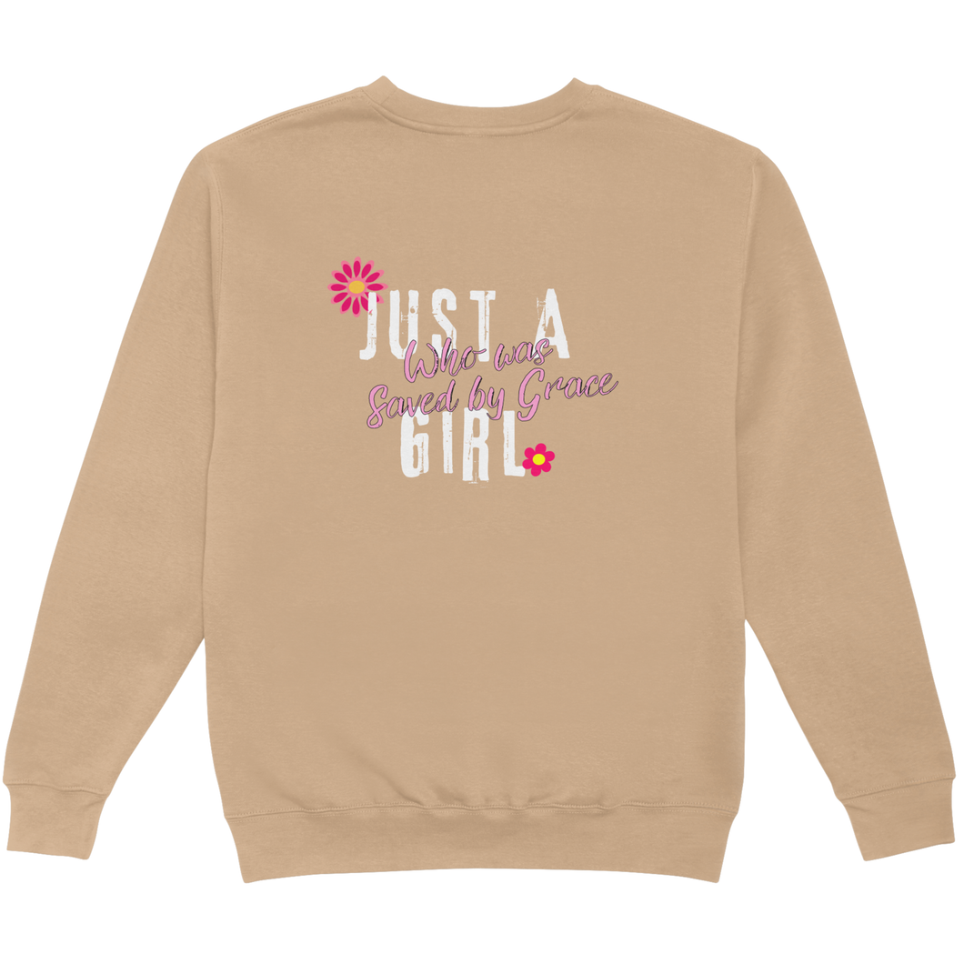 Just A Girl Who Was Saved By Grace Premium Crewneck Sweatshirt