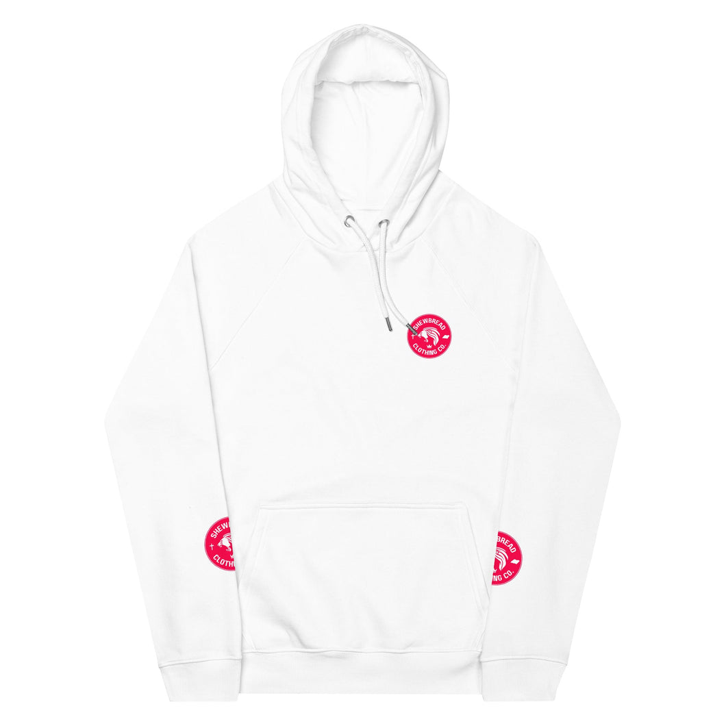 White Premium Shewbread Red Logo Hoodie